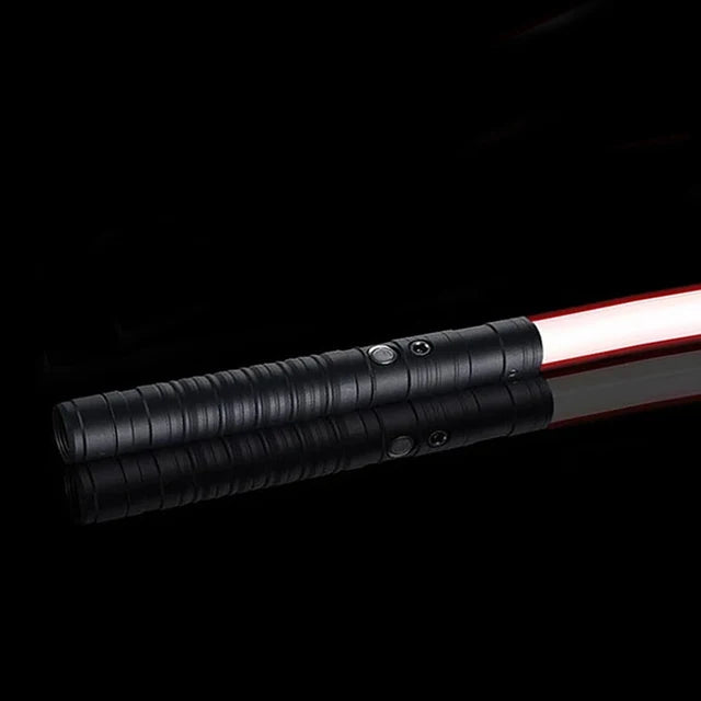EtherealBe Star Wars cosplay saber toy with a sleek black handle and bright red blade