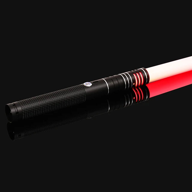 EtherealBe Star Wars cosplay saber toy with a sleek black handle and glowing red blade