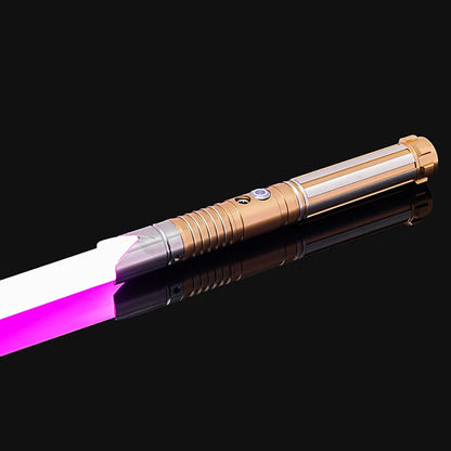 EtherealBe Star Wars cosplay saber toy with vibrant purple blade and detailed design for fans