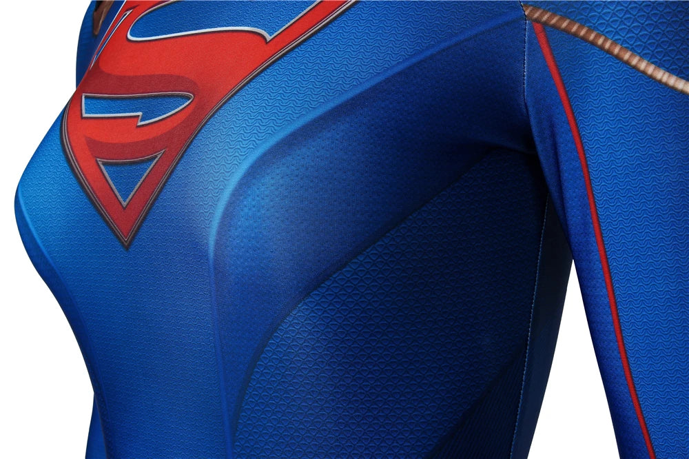 EtherealBe Supergirl Kara Zor Halloween costume cosplay featuring emblem and detailed design