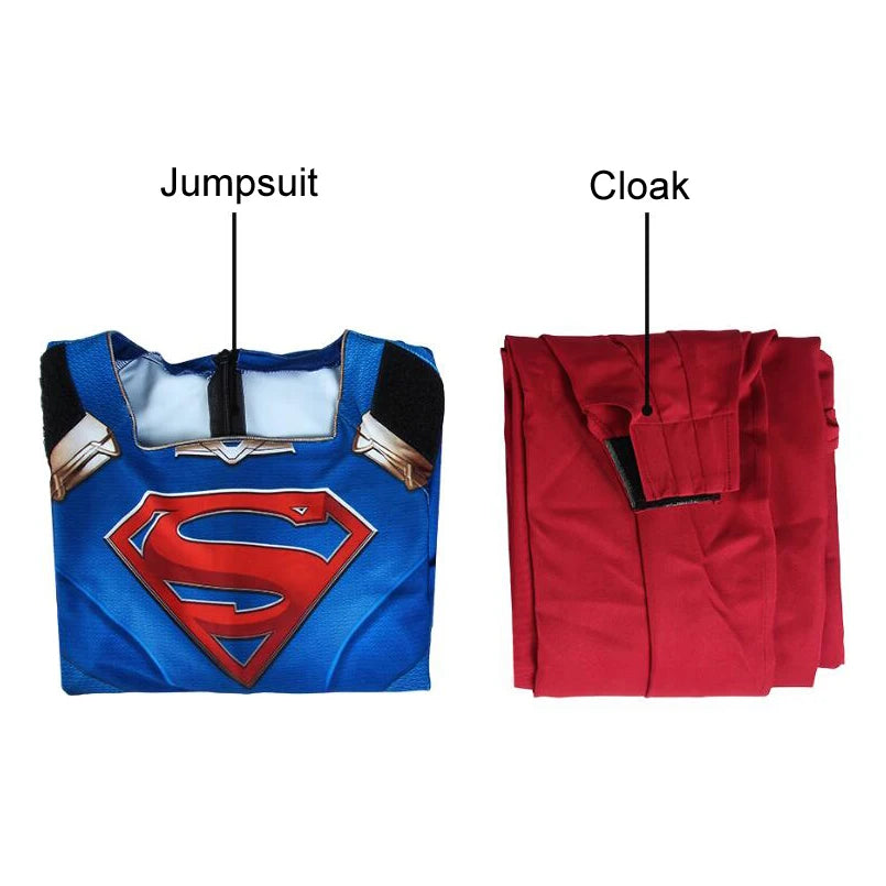 EtherealBe Supergirl Kara Zor Halloween costume cosplay with jumpsuit and red cloak