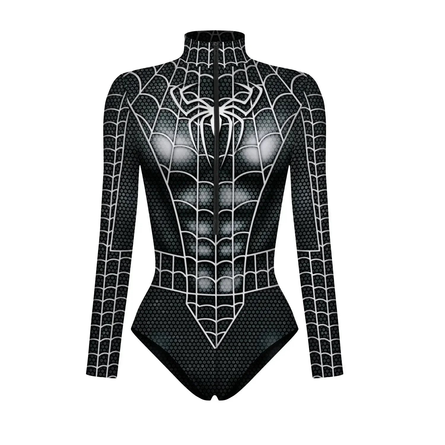 EtherealBe women's superhero cosplay costumes featuring a stylish black spider design