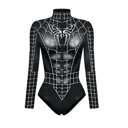 EtherealBe women's superhero cosplay costumes featuring a stylish black spider design