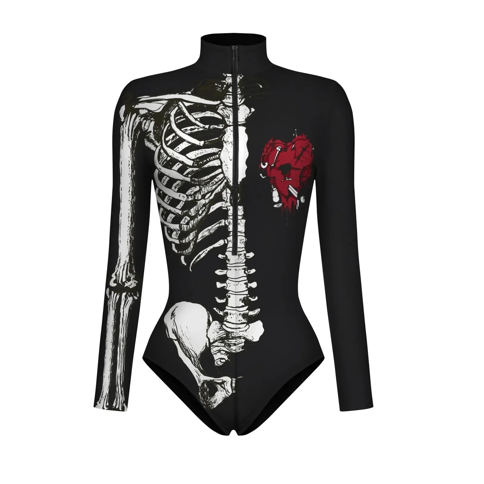 EtherealBe skeleton graphic bodysuit, perfect for superhero cosplay costumes for women