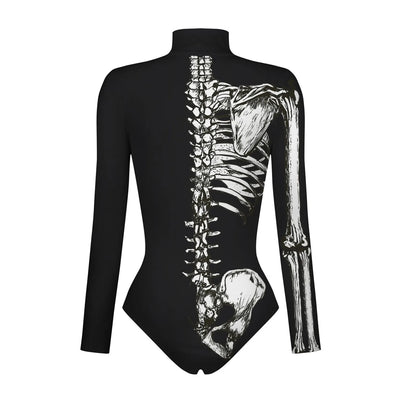 EtherealBe Skeleton Print Bodysuit, perfect for superhero women cosplay outfits costumes