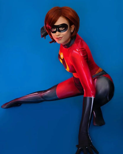 The Incredibles 2 Elastigirl costume featuring red and black design for superhero fans