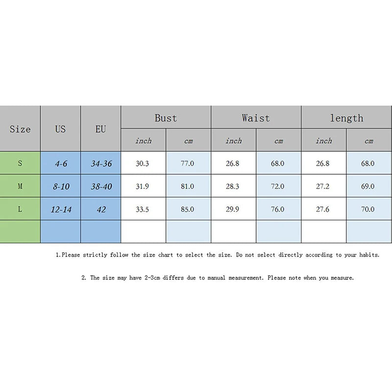 EtherealBe Tinker Bell fairy costume Halloween size chart with measurements for S, M, and L
