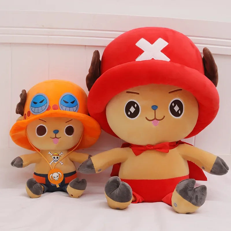 Tony Tony Chopper plush doll set, featuring two adorable characters with vibrant colors and soft materials