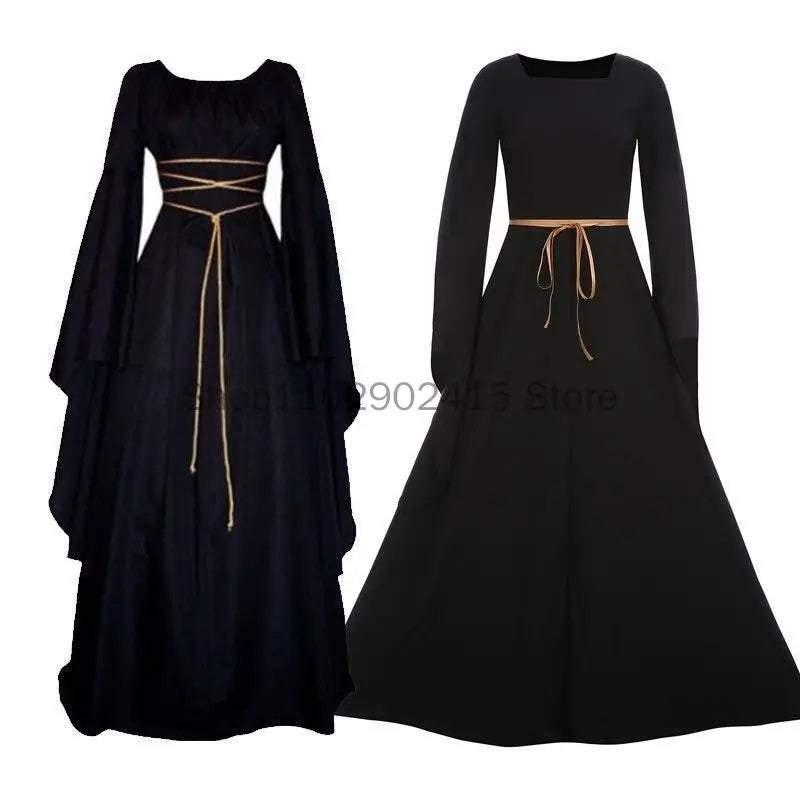 EtherealBe vampire bride cosplay costume featuring long sleeves and flowing black silhouette
