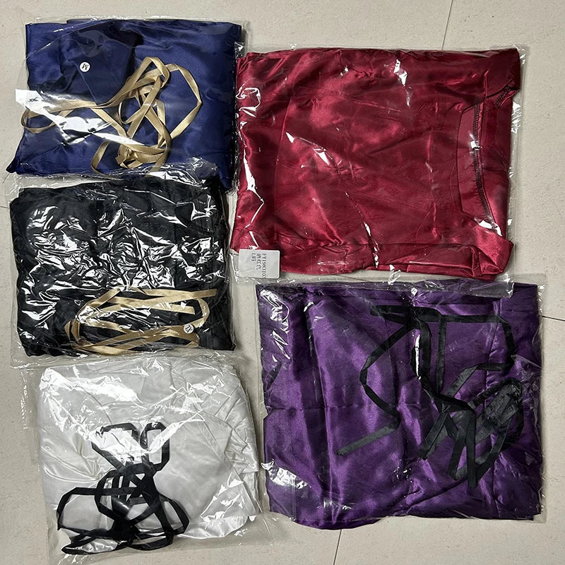 EtherealBe vampire bride cosplay costume set with various satin colors including red, purple, black, navy, and white