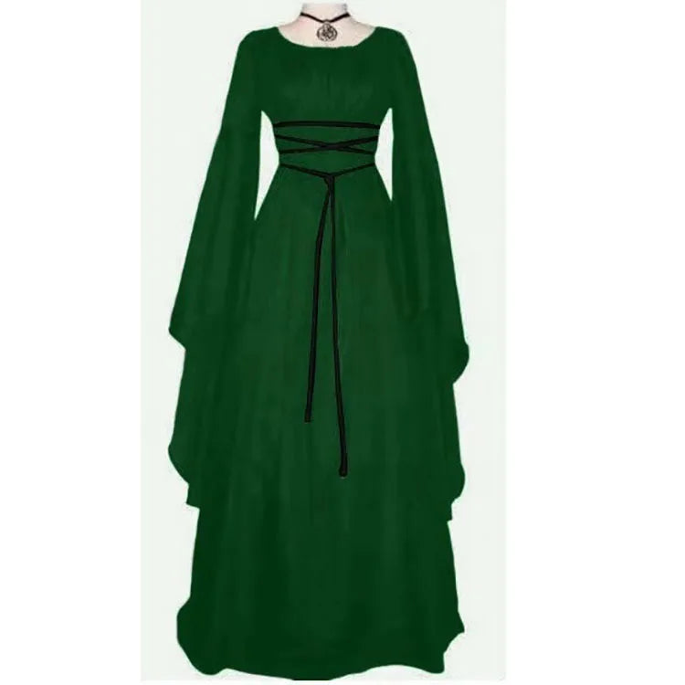 EtherealBe vampire bride cosplay costume in dark green with flowy sleeves and an elegant design