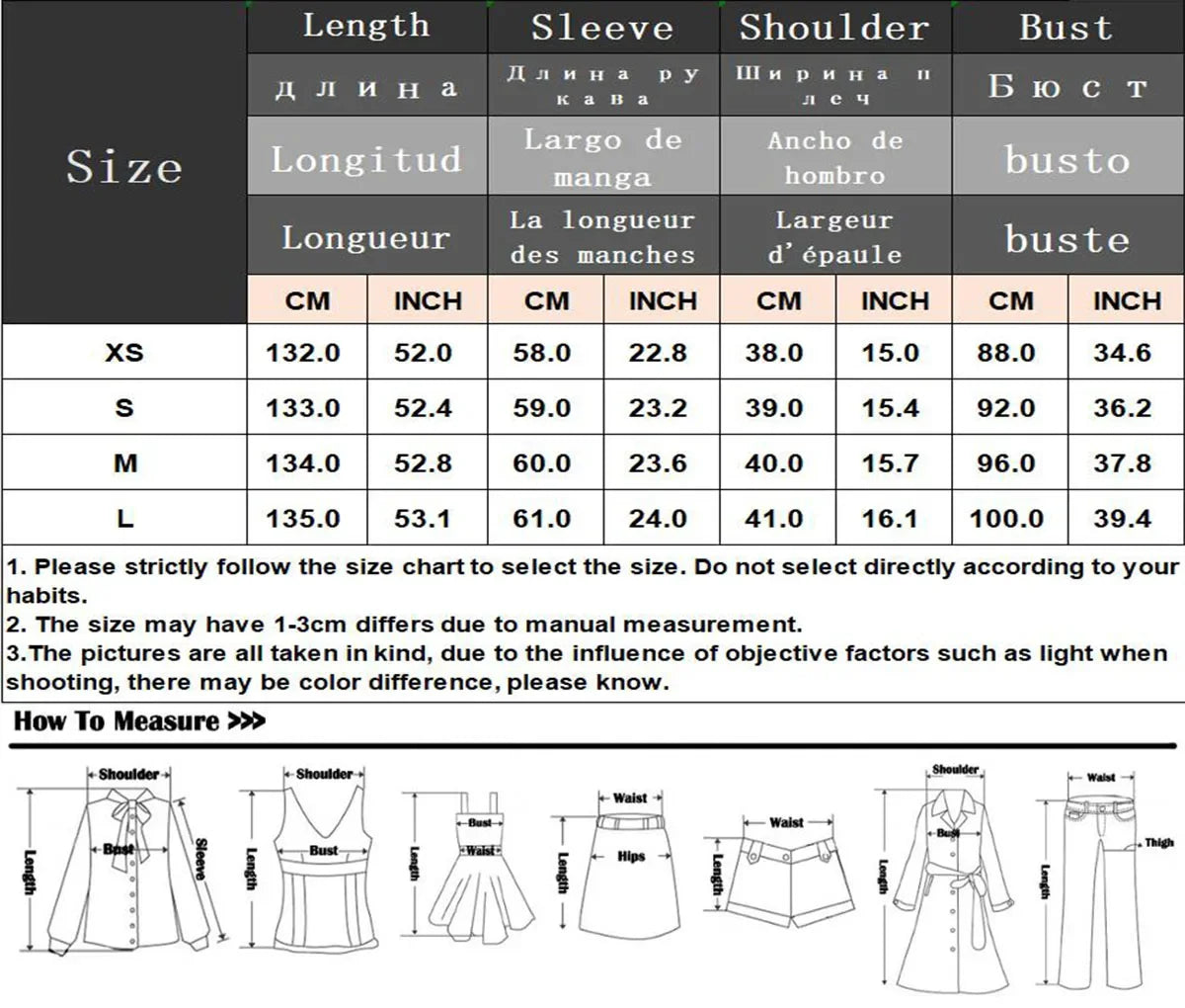 Size chart for EtherealBe elegant floral evening dresses for women, including measurements in cm and inches
