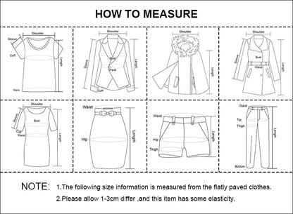 Measurement guide illustrating how to measure for an elegant layered decorative dress