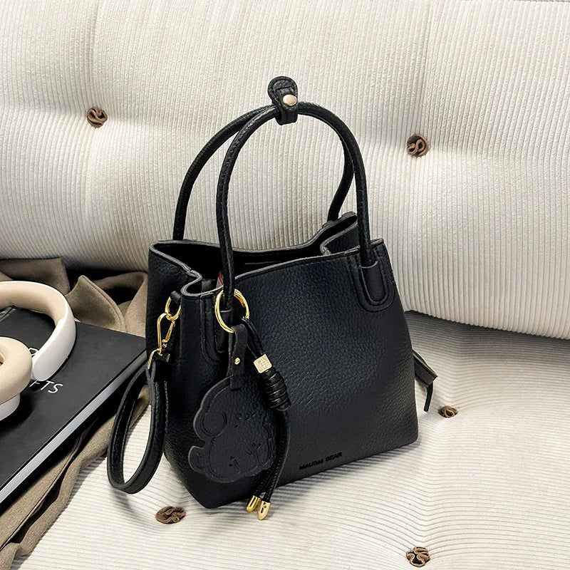Stylish black leather handbag from EtherealBe, perfect for fashionable work bags for women