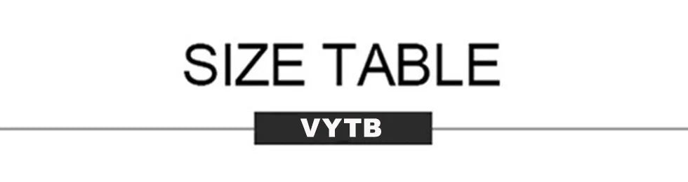 EtherealBe size table header graphic displaying SIZE TABLE and VYTB label for black long sleeve mini dress sizing