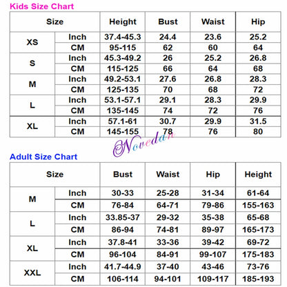 EtherealBe Wakanda Forever cosplay costume size chart with measurements for accurate fitting