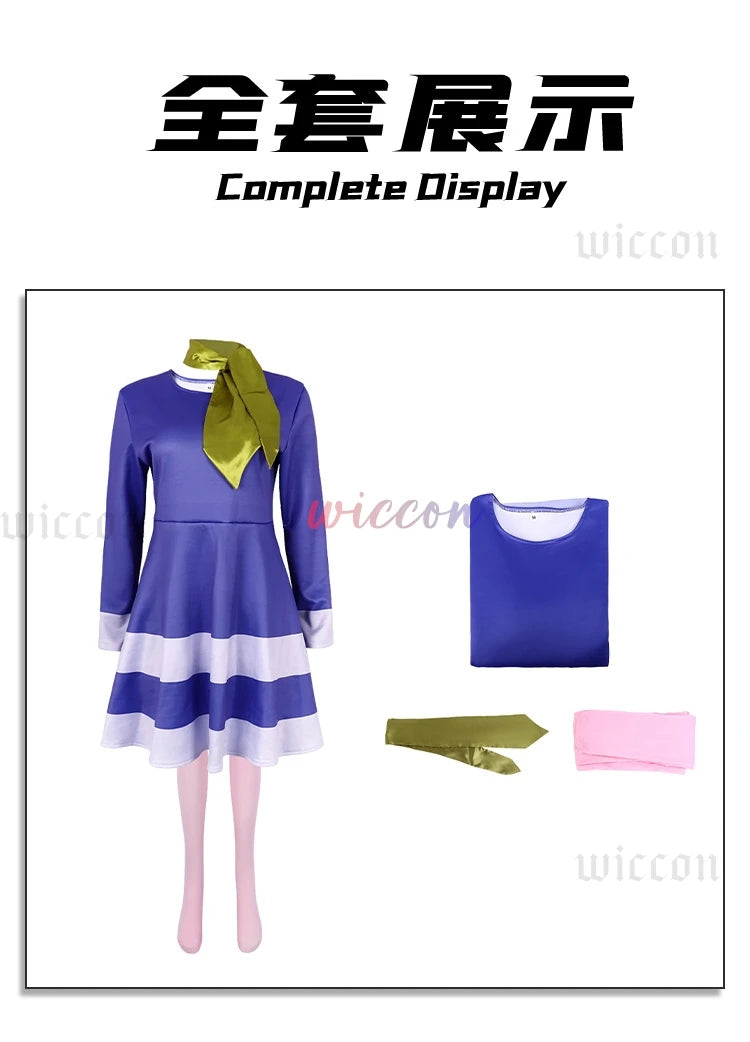 EtherealBe Daphne cosplay Halloween costume for women featuring a purple dress and accessories