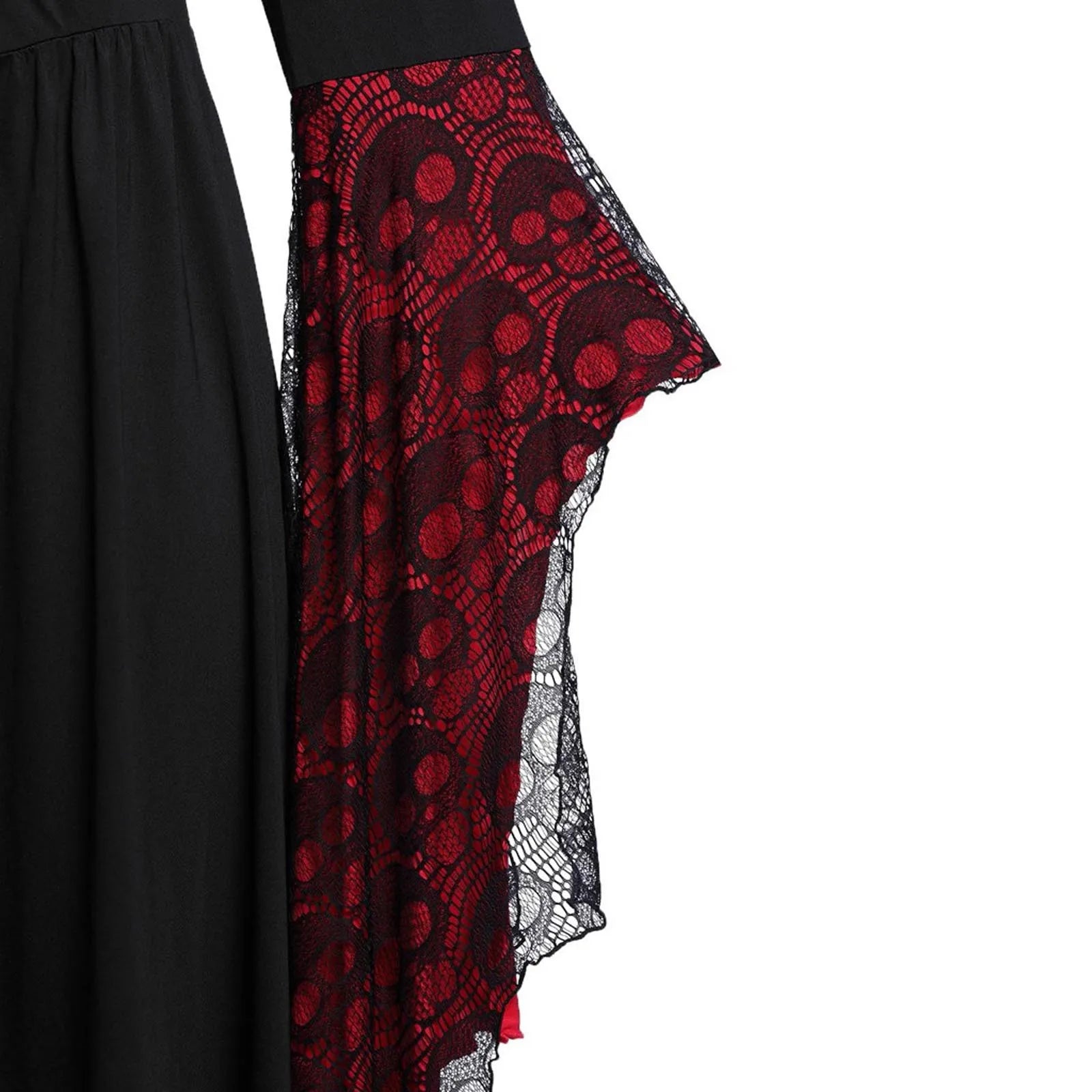 EtherealBe witch vampire cosplay costume for women featuring flowing sleeves and intricate lace details