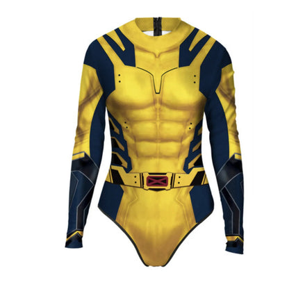 EtherealBe Wolverine Deadpool Spiderman cosplay bodysuit with realistic muscular design for costume parties