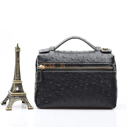 EtherealBe luxurious faux crocodile makeup bag in black with chic design and zippered compartments