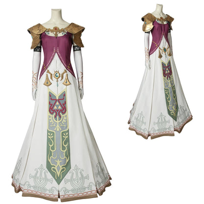 Zelda Twilight Princess cosplay costume featuring intricate detailing and elegant design for fans