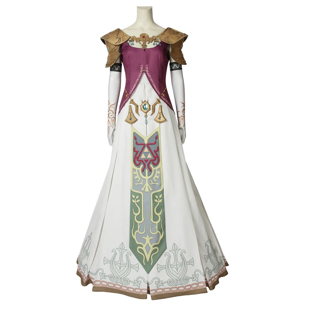 Zelda Twilight Princess cosplay costume featuring elegant design and intricate details in vibrant colors