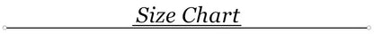 EtherealBe size chart header graphic for floral gauze evening dress showing decorative underlined Size Chart title