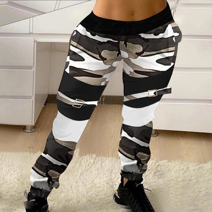 Fashionable camouflage printed casual pants