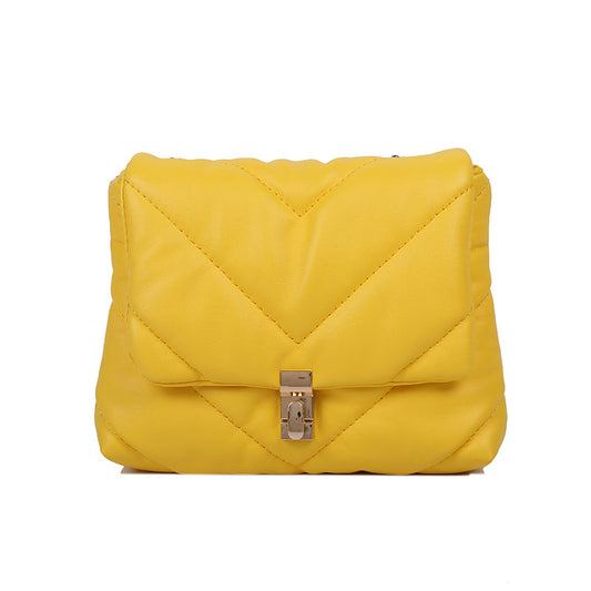 Solid Color PU Leather Crossbody Bags 2020 Designer Chains Women Shoulde Bags Luxury White Lady Messenger Bag Purse Bolso Mujer