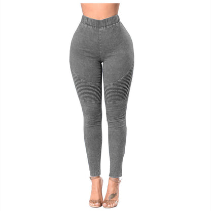 Creased Women'S High-Waisted Butt-Lifting Women'S Jeans