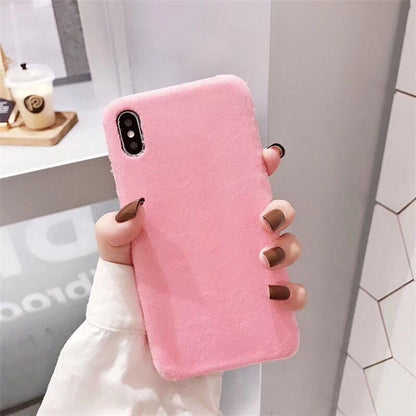Plush coin purse phone case