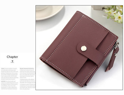 Clutch three fold buckle coin purse