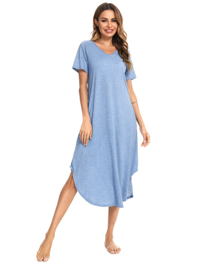 Casual Knit Ladies Home Long Nightdress