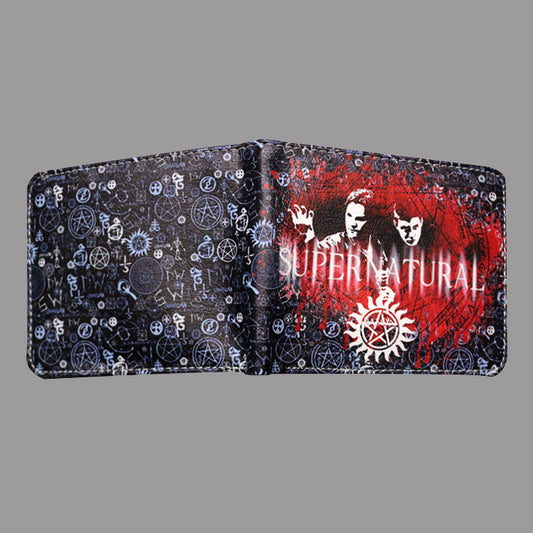 Spot Supernatural wickedness purse five star logo pattern for short money boys and girls' zero Purse