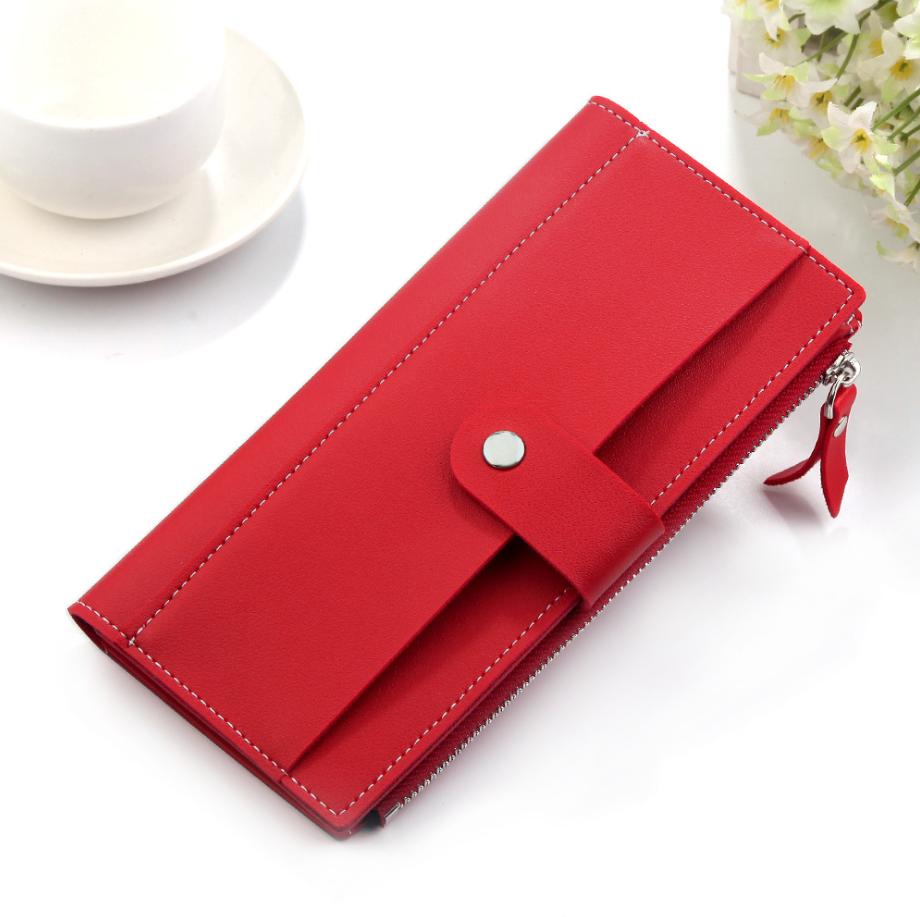 Clutch three fold buckle coin purse