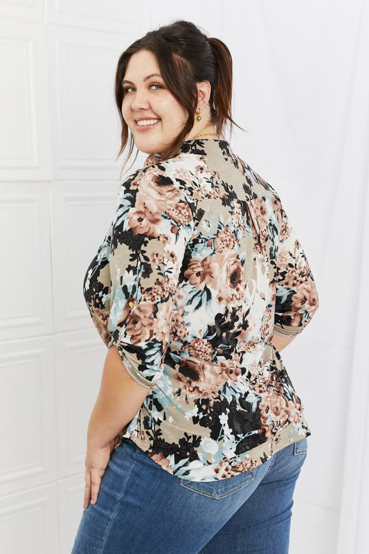 Heimish One and Only Full Size Mandarin Collar Top