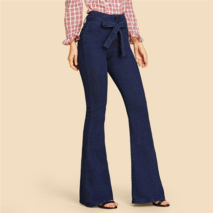Women's Fashion High-rise Wide-leg Big Flared Jeans