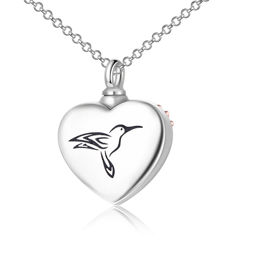 Hummingbirds Necklace Sterling Silver Sunflower Memorial Necklace Jewellery