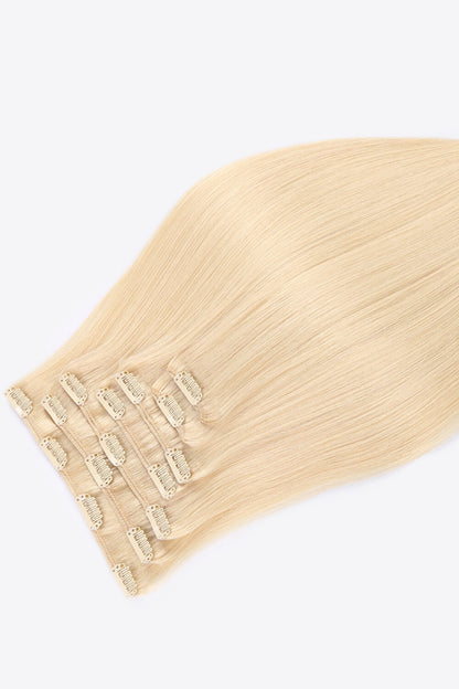 16" 110g Clip-in Hair Extensions Indian Human Hair in Blonde