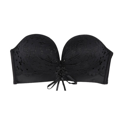 Lace Women Strapless Bra For Dress Wireless Super Push Up Invisible Backless Bra Small Breast Sexy Brassiere Seamless Bralette