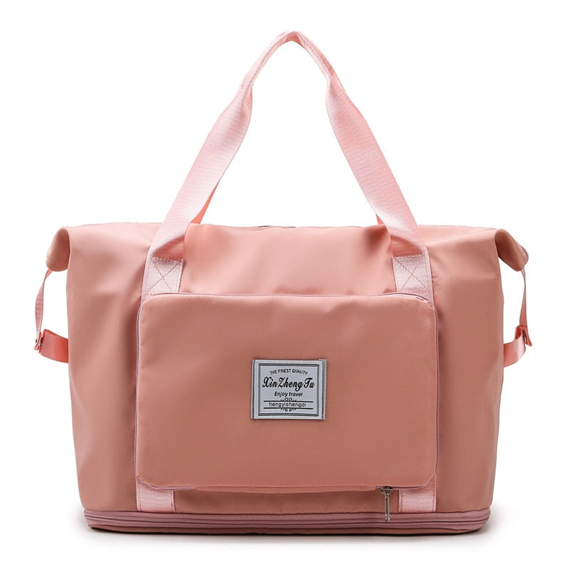 Large-Capacity Folding Travel Bag Foldable Travel Lightweight Waterproof Luggage Duffel Tote Bag Yoga Sport Crossbody Bag Women