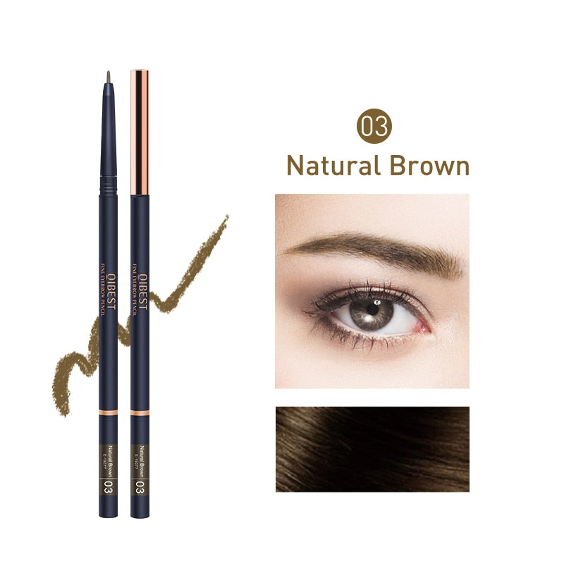 QIBEST EyeBrow Pencil Cosmetics Makeup Tint Natural Long Lasting Eyebrow Pen Waterproof Ultra Fine 1.5mm Eye brow Makeup Beauty