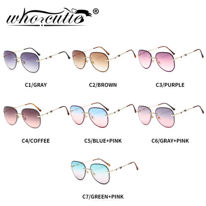 Diamond Sunglasses Female Brand Design Imitation Rhinestones Gradient Lens UV400 Pilot Sun Glasses Women Shades S316