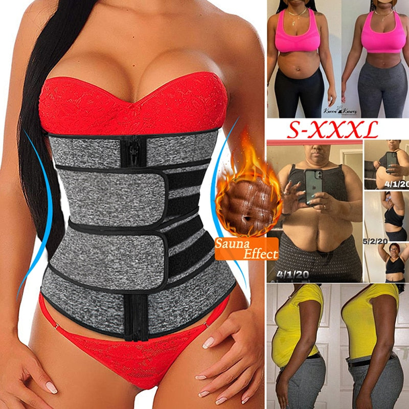 Faja Shapewear Waist Trainer Corset Sweat Belt for Women Weight Loss Compression Trimmer Workout Fitness Body Shaper