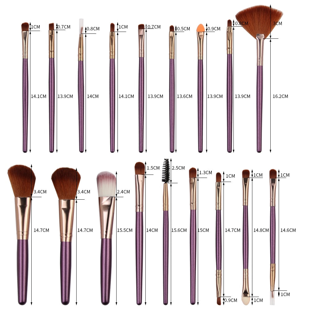 MAANGE 6/15/18/20Pcs Makeup Brushes Tool Set Cosmetic Powder Eye Shadow Foundation Blush Blending Beauty Make Up Brush Maquiagem