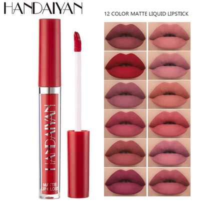 Waterproof Lip Gloss Lipstick Beauty Cosmetics Lipsticks Red Lip Tint Matte Lipstick Long Lasting Moisture Lips Makeup Lip Gloss