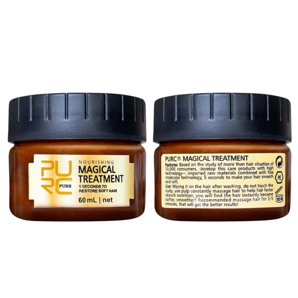 Free Shipping  60/120ml  Original PURC keratin Hair Mask Magical keratin Hair Treatment Cream 5 Seconds Repairs Damage Hair