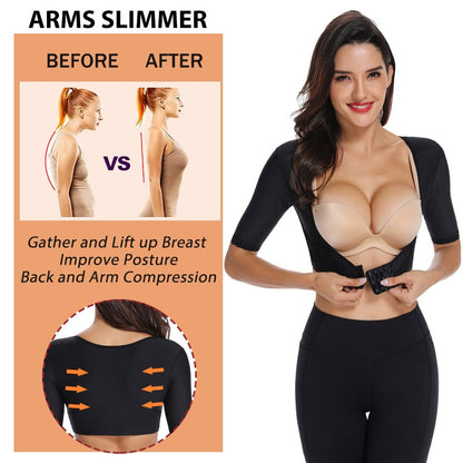 Women&#39;s Shapewear Posture Corrector Slimming Arm Shapers Shoulder Shoulder Back Support Corrector shaper Humpback Prevent