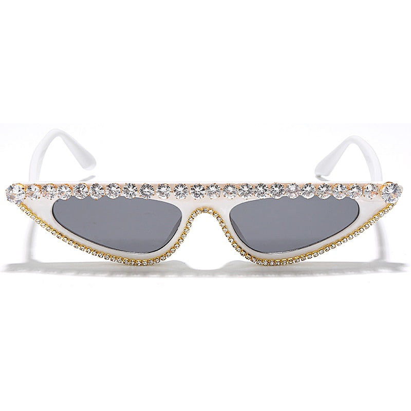 Cat Eye Luxury Diamond Ladies Vintage /Retro Rhinestone Sunglasses