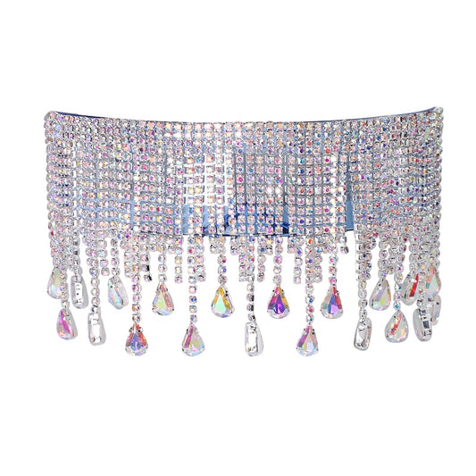 Oversized Goggles Sunglasses Women Luxury Fsahion Tassel Crystal Diamond Sun Glasses Mask Steampunk Eye Protection Glasses Shade